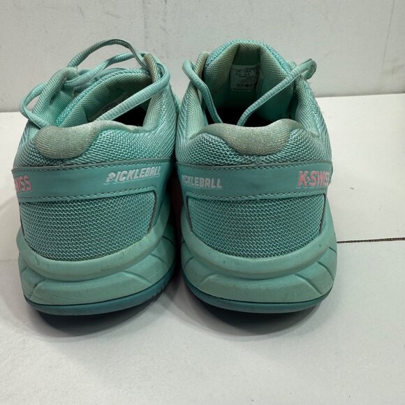 K-Swiss Womens Pickleball Shoes Size 8.5 Teal & Pink Low Top Lightweight - Picture 4 of 9
